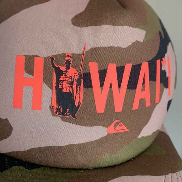 Quicksilver Hawaii Camo Baseball Hat - Picture 2 of 14